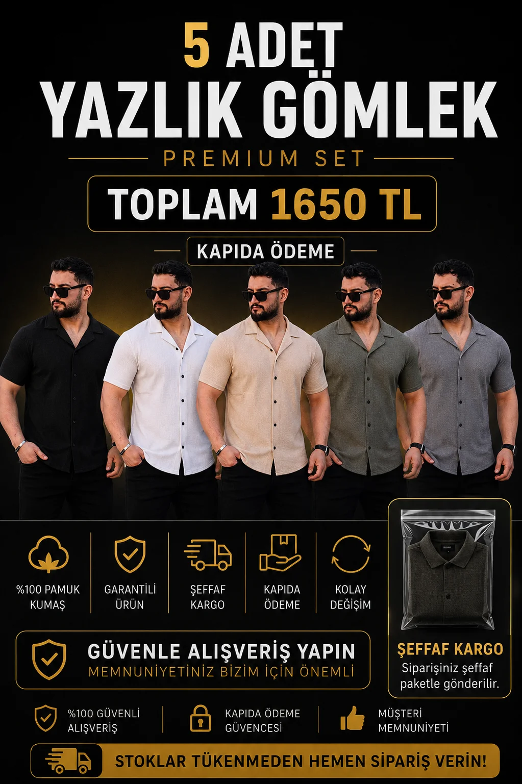 5 RENK SİYAH-BEYAZ-BEJ-ANTRASİT-HAKİ